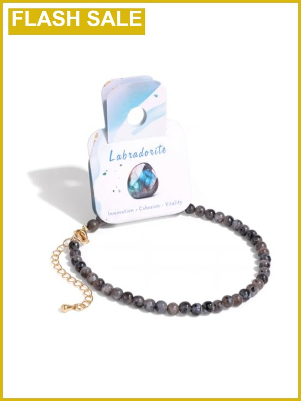 Natural Stone Beaded Anklet for Women, 4mm Crystal Anklet, Gold Chain